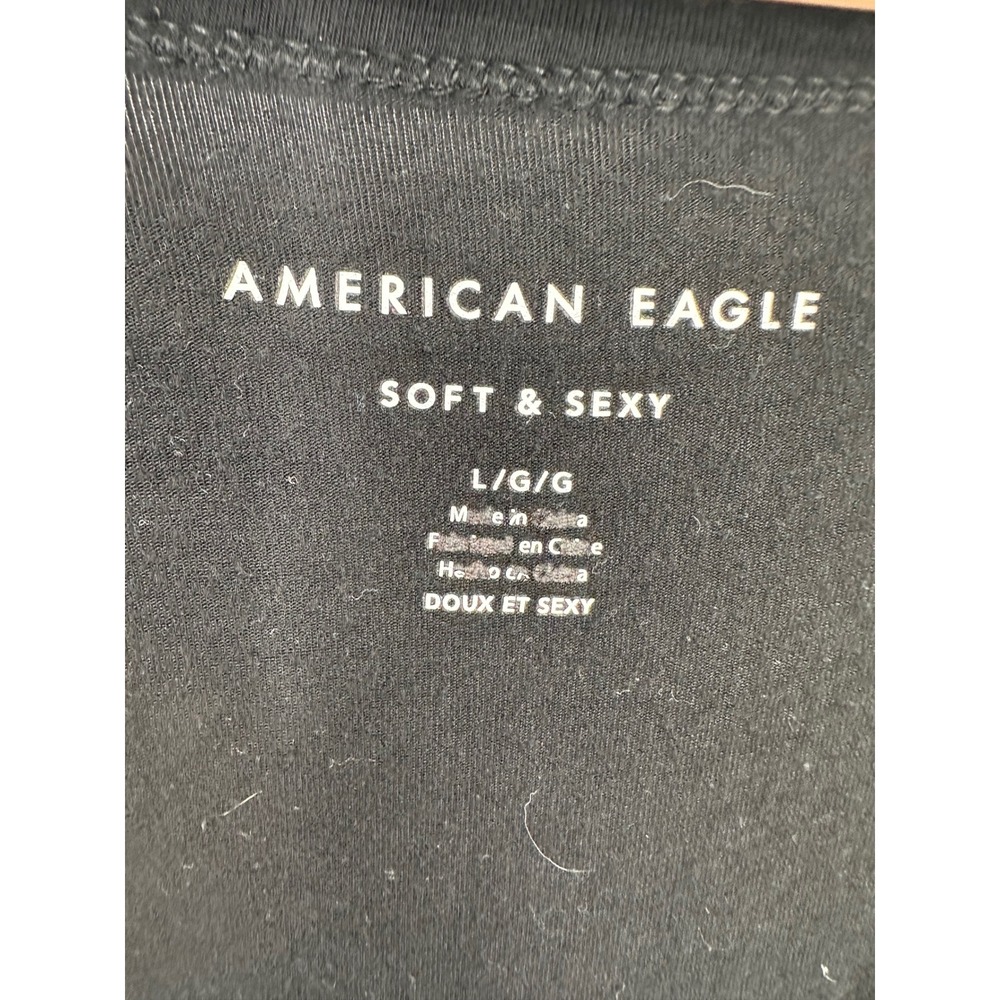 American Eagle Soft & Sexy Womens L Floral Embroidered Casual Flowy Peplum Soft - Picture 4 of 8